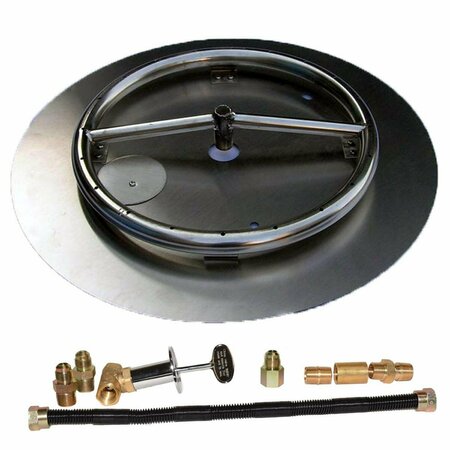 SLEEP EZ 18 in. Stainless Steel Pan Ring Pro-Kit Liquid Propane SL3238155